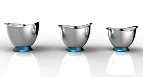 Stainless steel mixing bowl